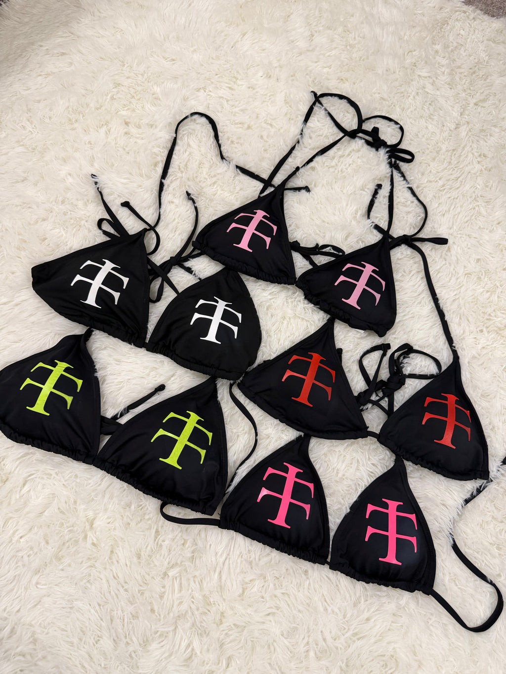Cross techno bikini top