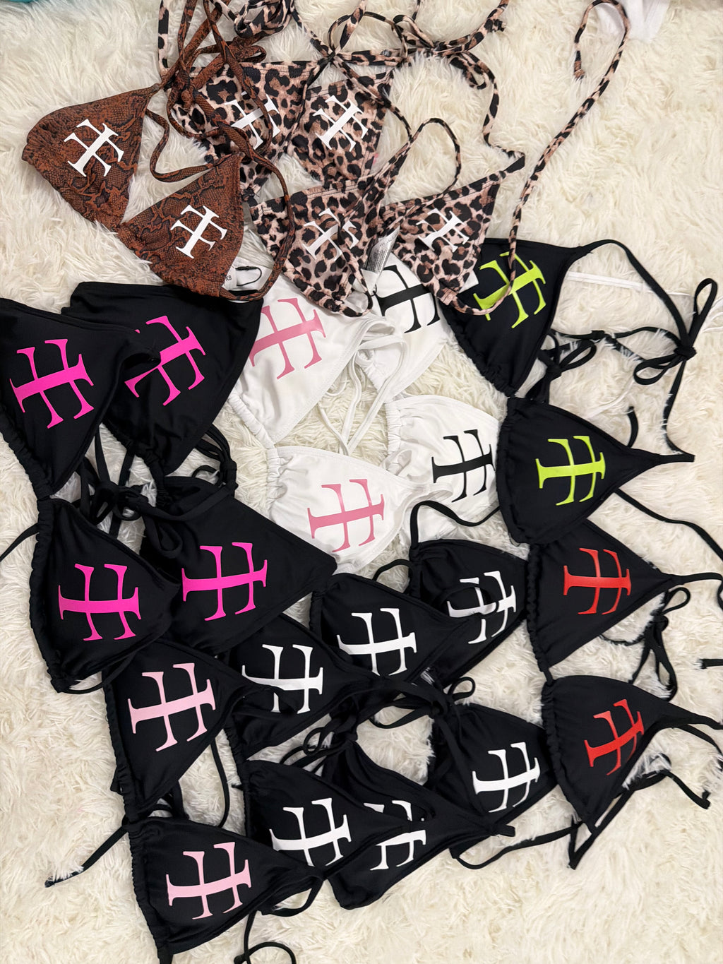Cross techno bikini top